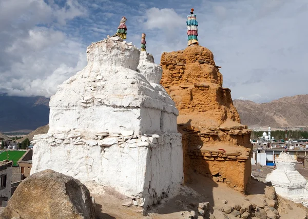 Stupas in Leh - Ladakh - Jammu and Kashmir - India — Stock Photo, Image