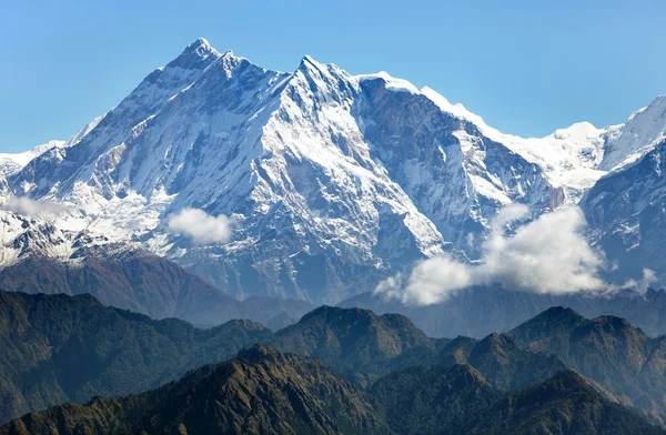 Pohled na annapurna himal z jaljala projít - Nepál - Asie — Stock fotografie