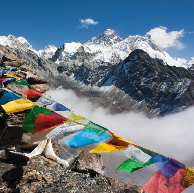 Everest görünümünden gokyo ri - Everest Merkez kampına