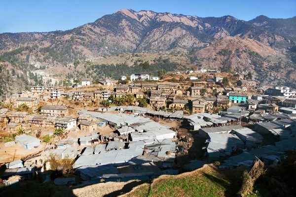 Martadi town or village - bazaar in western Nepal — Stock Photo, Image