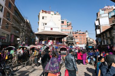 Kare Kathmandu şehir kalabalık