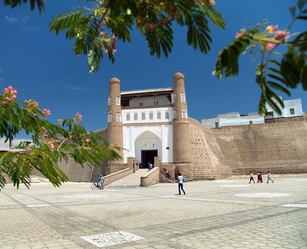 View of fortres Ark - Ark entrance - City of Bukhara — Stock Photo, Image