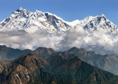 görünümünü annapurna Dharma jaljala üzerinden geçmek - nepal - Asya 