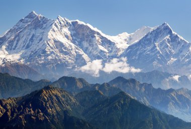 view of Annapurna Himal from Jaljala pass - Nepal clipart