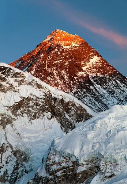 Vue du soir du mont Everest depuis Kala Patthar — Photo