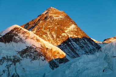 Evening view of Mount Everest from Kala Patthar clipart