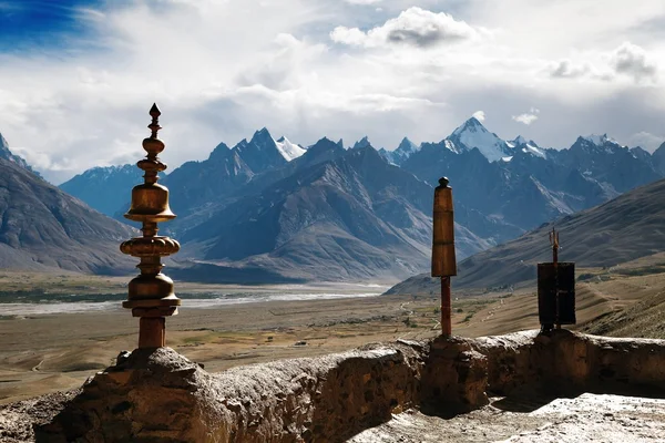 Karsha gompa - buddhistický klášter v údolí zanskar — Stock fotografie