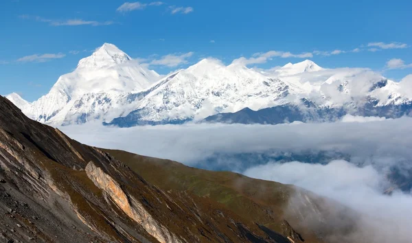Mount Dhaulagiri - Dhaulagiri himal - Nepal — Stockfoto