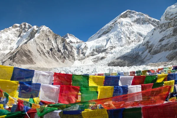 Everest Dağı kamp itibaren görüntülemek — Stok fotoğraf