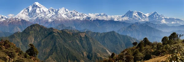 Dhaulagiri 및 안나푸르나 himal — 스톡 사진