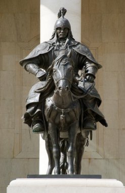 bronze statue of Genghis Khan's warriors clipart
