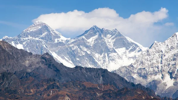 Pohled z Mount Everestu z cikána peak - Nepál — Stock fotografie