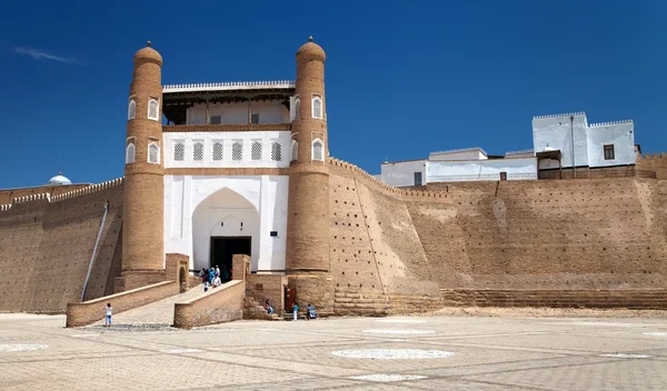 View of fortres Ark - Ark entrance - City of Bukhara — Stock Photo, Image