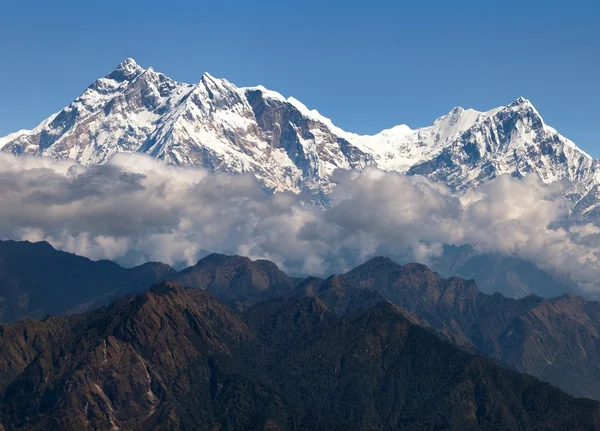 Vista dell'Himal di Annapurna dal passo di Jaljala - Nepal — Foto Stock
