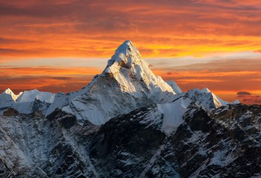 Ama Dablam on the way to Everest Base Camp clipart