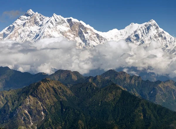 Vista de Annapurna Himal de Jaljala pass - Nepal — Fotografia de Stock