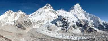 Beautiful view of mount Everest, Lhotse and nuptse clipart