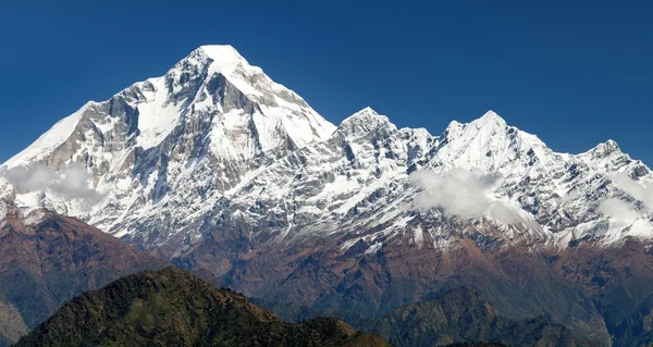 Panoramatic view from Jaljala pass of Dhaulagiri — Stock Photo, Image