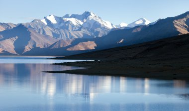 teknik destek moriri Gölü ile büyük Himalaya aralığı, rupshu Vadisi