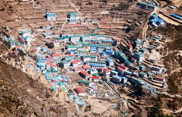 Namche Bazar - Sagarmatha national park - Khumbu valley — Stock Photo, Image