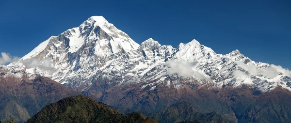 Panoramatic view from Jaljala pass of Dhaulagiri — Stock Photo, Image