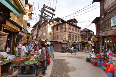 Srinagar - Keşmir, Hindistan dan sokak ın Bazaarı
