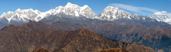 Panoramisch uitzicht van Himalaya variëren van Pikey piek — Stockfoto