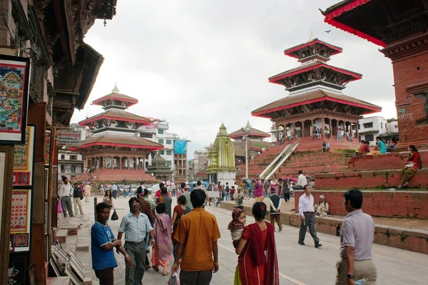 Durbar Meydanı, Kathmandu Nepal insanlar — Stok fotoğraf