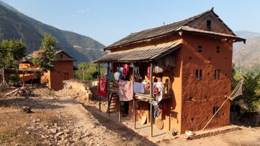 Tipik güzel köy Nepal