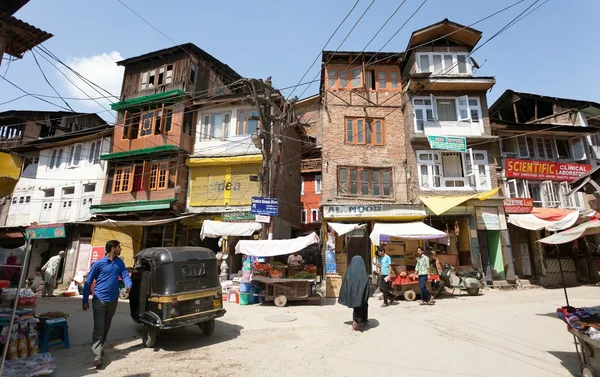 Bazar de rua de Srinagar - Caxemira, Índia — Fotografia de Stock