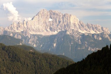 Mount Civetta görünümünü akşam