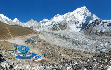 Gorak shep köyü, Everest Dağı yakınlarındaki köy, Khumbu vadisi, Solu khumbu, Nepal Himalaya dağı.
