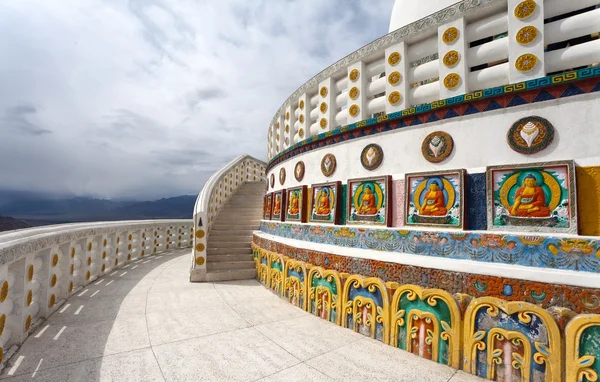 Part of Tall Shanti Stupa near Leh — Stock Photo, Image