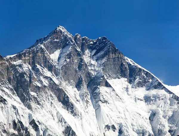 Vista sulla cima del Lhotse, parete sud della roccia — Foto Stock