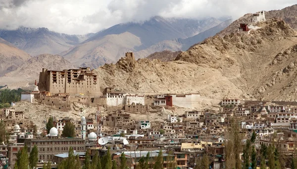 Leh Palace - Namgyal Tsemo Gompa - Leh - Ladakh — Stok fotoğraf