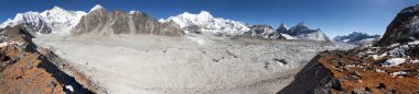 Panoramic view of mount Cho Oyu clipart