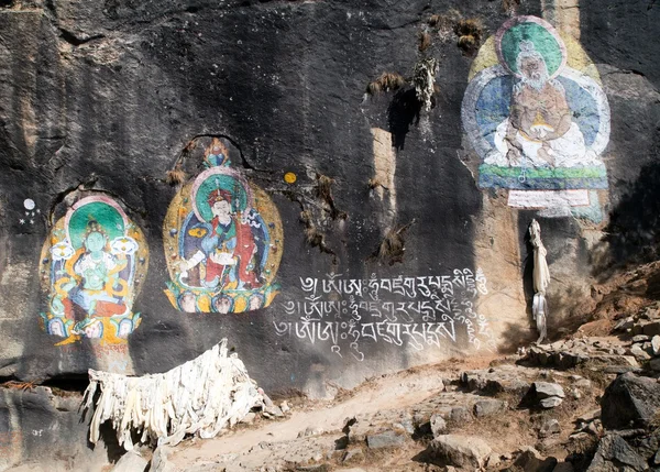Buddhist picture near Thame village — Stock Photo, Image