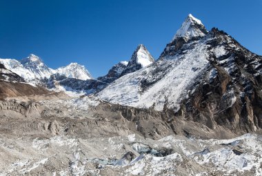 Ngozumba Buzulu ve Everest Dağı