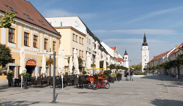 View of main square from historic town Trnava — стокове фото