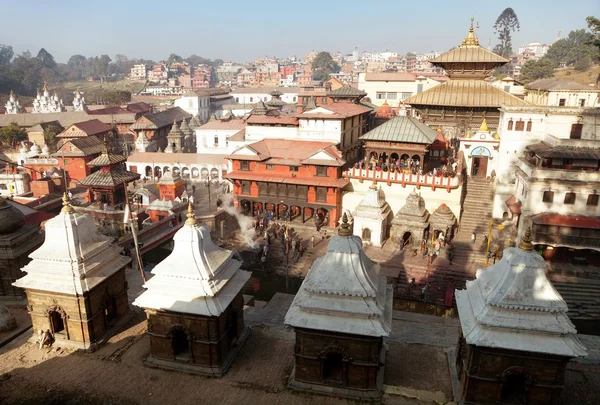 Veduta di Pashupatinath - tempio indù a Kathmandu — Foto Stock