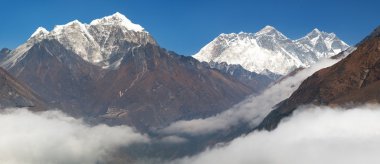 Mount Everest, Nuptse rock face, Lhotse and Lhotse Shar