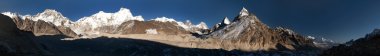Ngozumba glacier and mount Everest, Nepal clipart