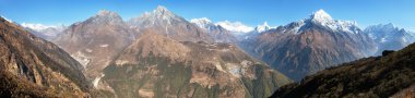 Everest dağının panoramik görünüm