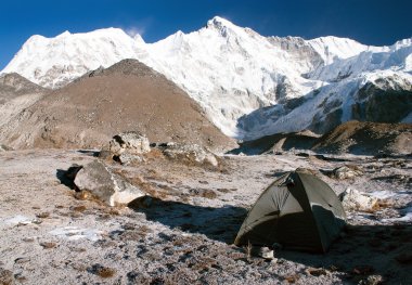 Cho oyu - cho oyu kamp - nepal altında kamp