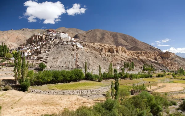 Lamayuru gompa - buddhistický klášter v údolí Indu — Stock fotografie