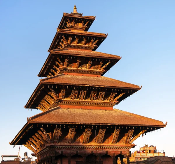 Nyatapola Pagoda Bhaktapur Taumadhi meydanında — Stok fotoğraf