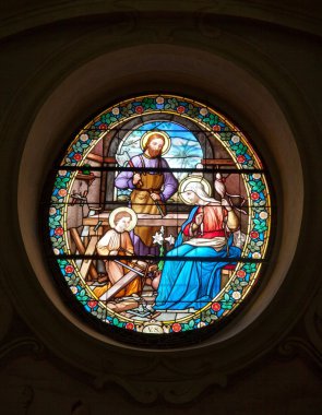 Vitrage window in St. Nicholas Church, Znojmo