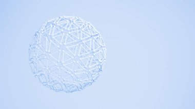 Bir moleküler ağ topu. 3B resim.