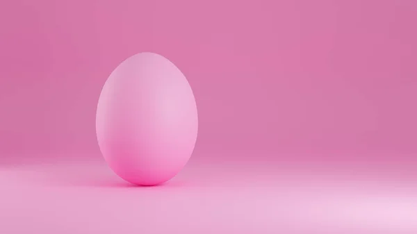A pink egg. 3d illustration. Studio shooting.
