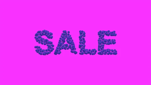 Слово Продається Текст Блакитних Кульок Фіолетовому Ілюстрація Комерційне Оголошення — стокове фото